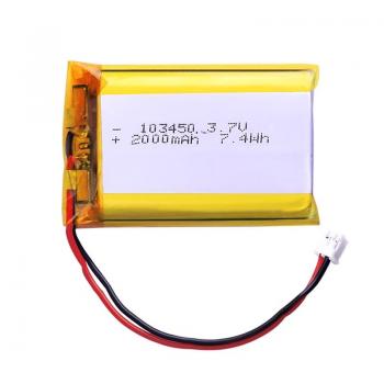 103450 li polymer battery 3.7v 1800mAh 